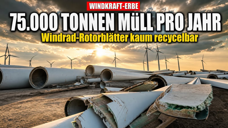 Windkraft-Erbe: 75.000 Tonnen Rotorblatt-Müll pro Jahr