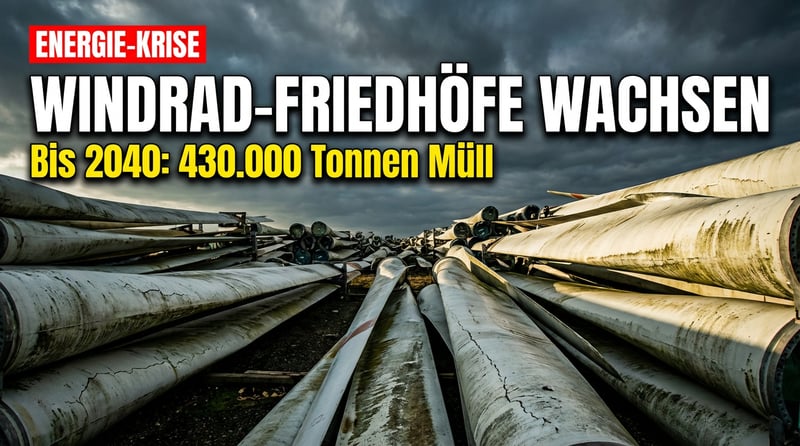Windrad-Friedhöfe wachsen: Die verschwiegene Schattenseite der Energiewende