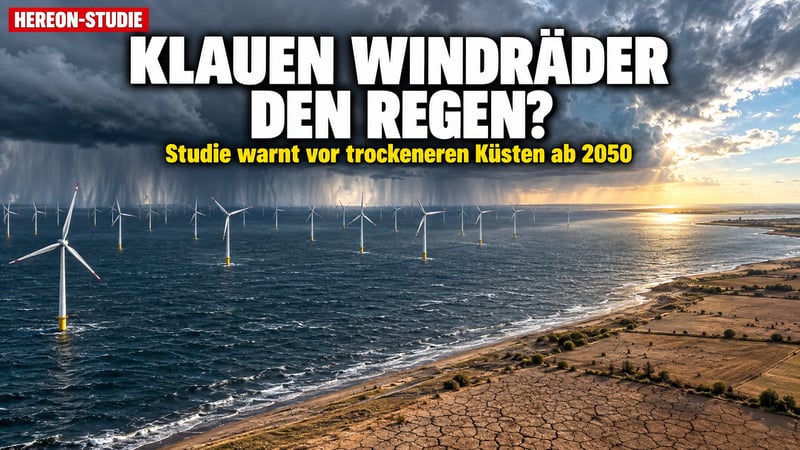 Windräder als Regenräuber? Studie warnt Norddeutschlands Küste
