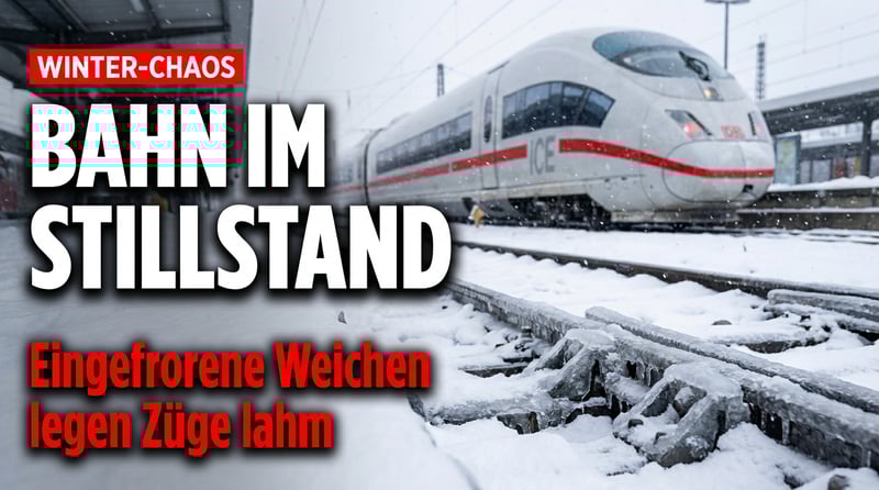 Winterchaos bei der Deutschen Bahn: Eingefrorene Weichen legen Zugverkehr lahm