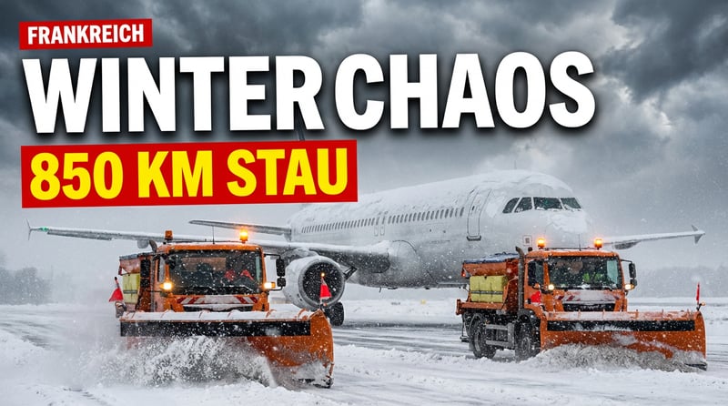 Winterchaos in Frankreich: Schneefall legt Pariser Flughäfen lahm