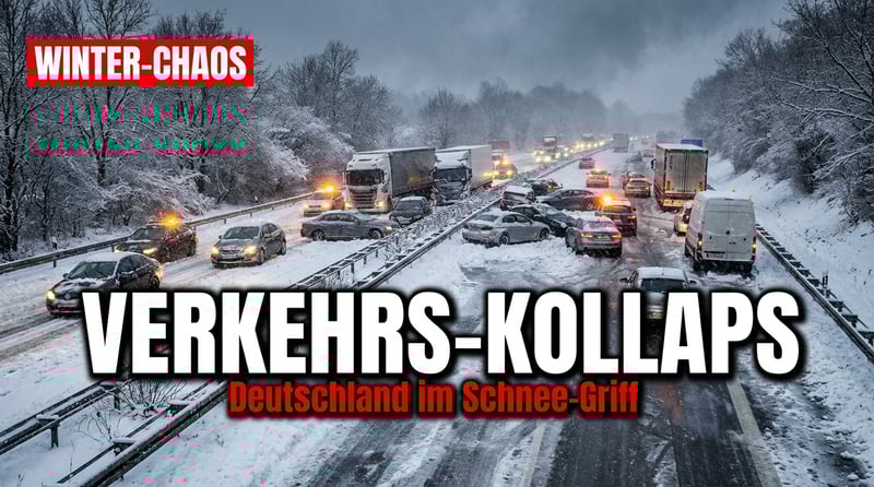 Winterchaos legt Deutschland lahm: Schnee und Glatteis sorgen für Verkehrskollaps