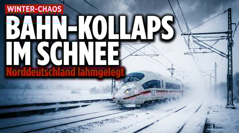 Winterchaos legt Deutschlands Bahnverkehr lahm: Norddeutschland versinkt im Schnee
