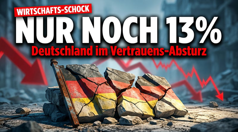 Wirtschaftsabsturz in Zahlen: Nur noch 13 Prozent der Deutschen glauben an ihr eigenes Land