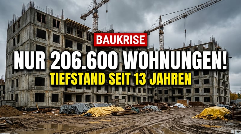 Wohnungsbau-Desaster: Deutschland baut so wenige Wohnungen wie zuletzt vor 13 Jahren