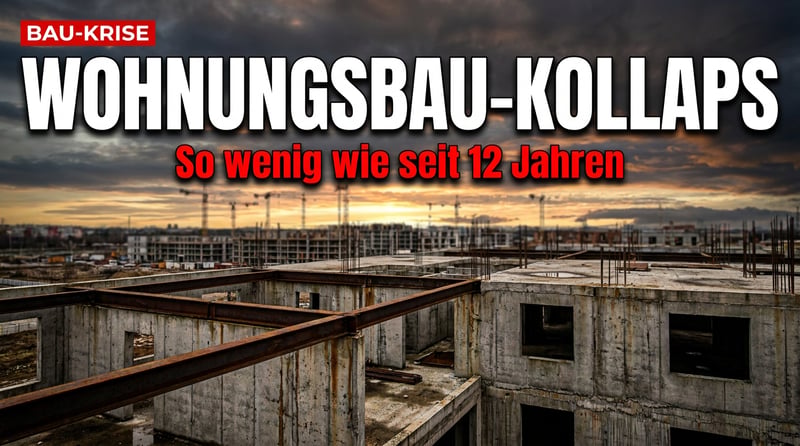 Wohnungsbau im freien Fall: Deutschland baut so wenig wie zuletzt 2012