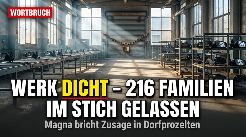 Wortbruch in Unterfranken: Magna macht Werk in Dorfprozelten dicht – 216 Familien im Stich gelassen