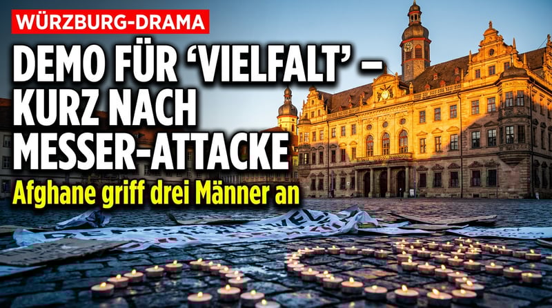 Würzburg: „Omas gegen rechts" demonstrieren für „Vielfalt" – nur Tage nach brutalem Messerangriff eines Afghanen