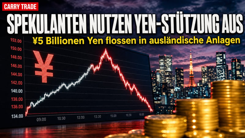 Yen-Rettung verpufft: Notenbank-Milliarden als Geschenk für Spekulanten