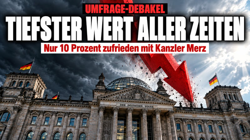 Zehn Prozent! Merz stürzt auf den tiefsten Kanzlerwert aller Zeiten
