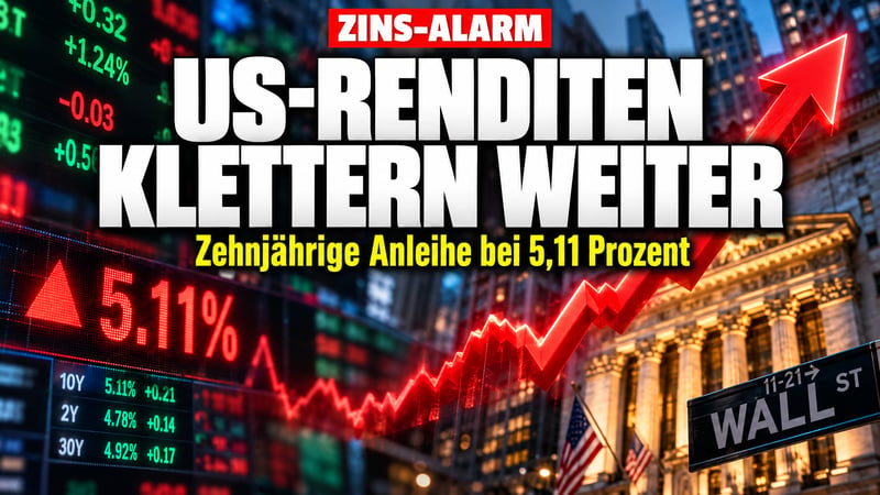 Zins-Alarm an der Wall Street: US-Renditen klettern weiter!