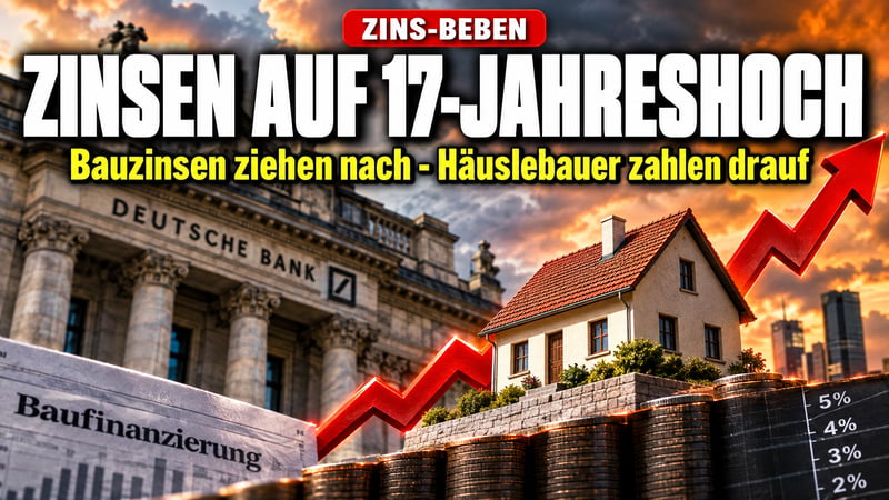 Zins-Beben: Bundesanleihe auf 17-Jahreshoch – Häuslebauer zahlen drauf!