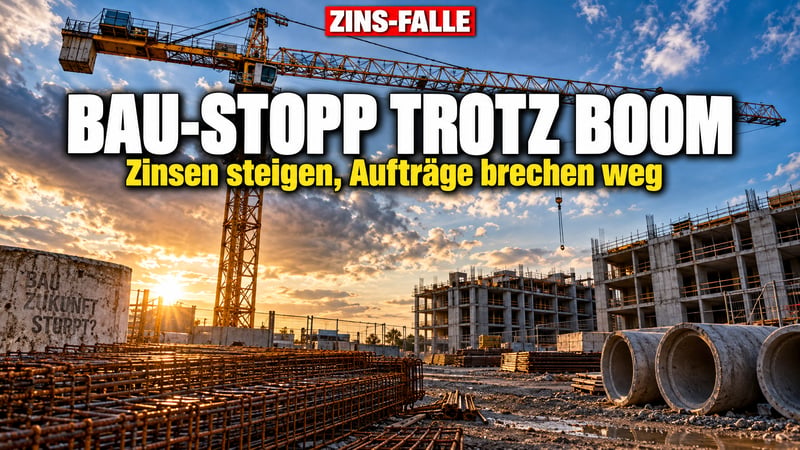 Zins-Falle am Bau: Genehmigungen steigen, doch die Kräne stehen still!