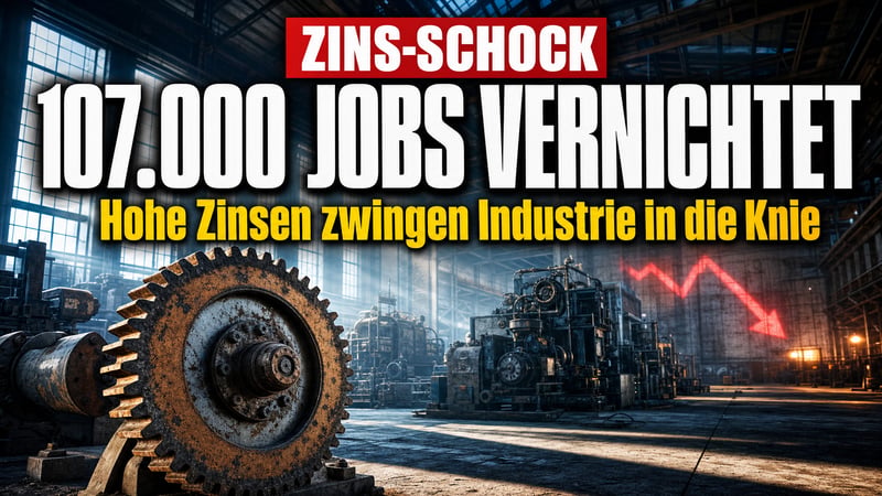 Zins-Schock: 107.000 Industriejobs vom teuren Geld vernichtet