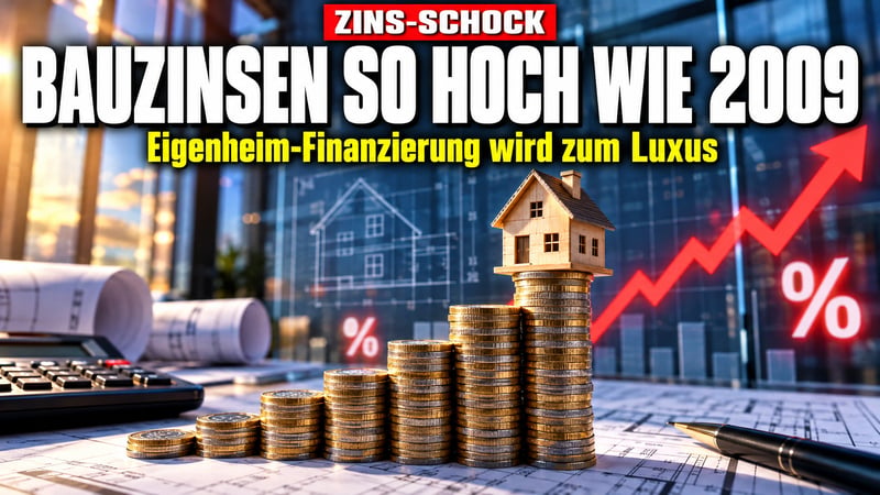 Zins-Schock am Bau: Eigenheim so teuer wie seit 2009 nicht mehr!