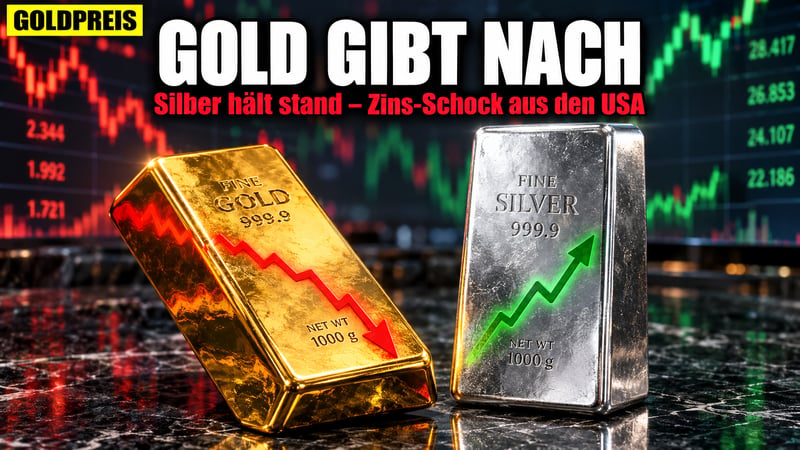 Zins-Schock aus Amerika: Gold gibt nach, Silber hält stand