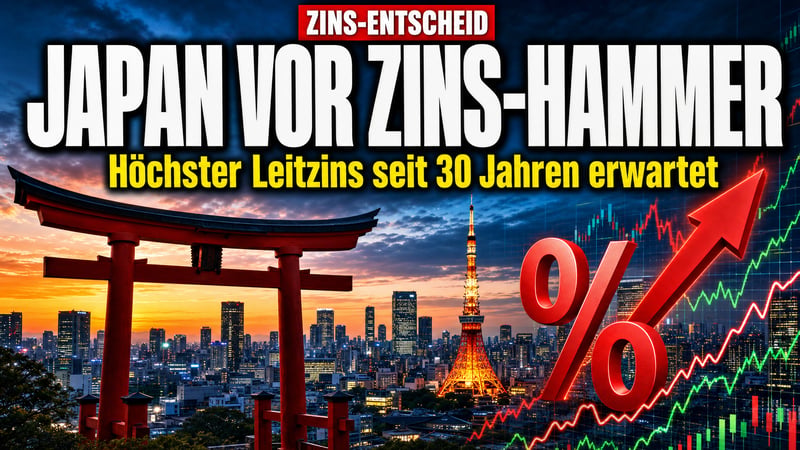 Zins-Schock aus Tokio: Japan steuert auf 30-Jahres-Hoch zu!
