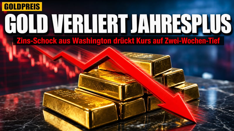 Zins-Schock aus Washington: Gold verliert das ganze Jahresplus!