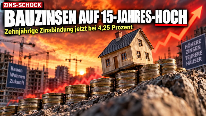 Zins-Schock bei 4,25 Prozent: Jetzt zittern Deutschlands HĂ€uslebauer