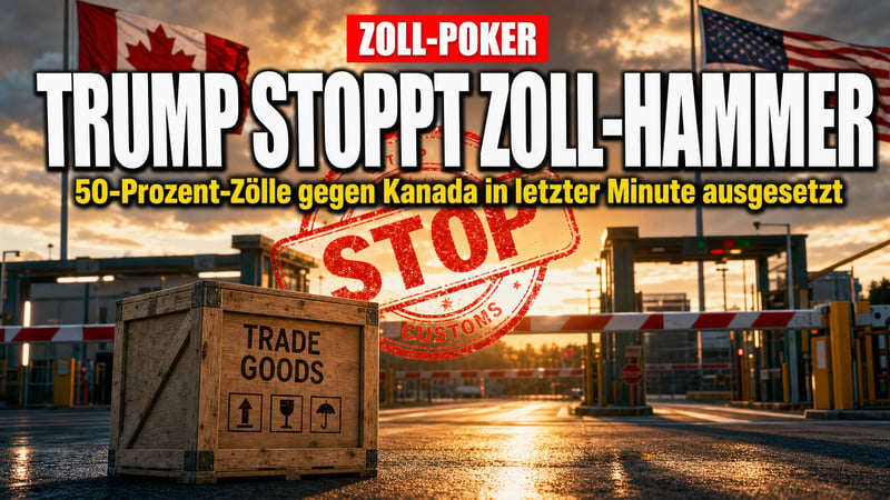 Zoll-Poker in letzter Minute: Trump stoppt 50-Prozent-Hammer gegen Kanada