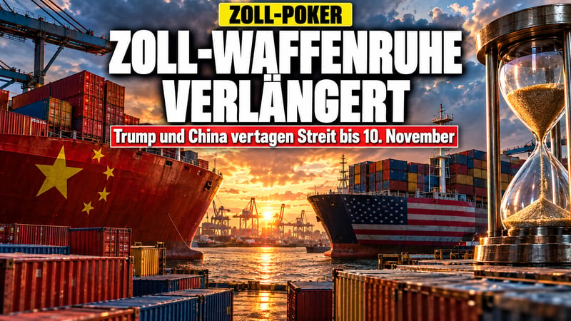 Zoll-Poker mit Peking: Trump verlängert die Schonfrist bis November!