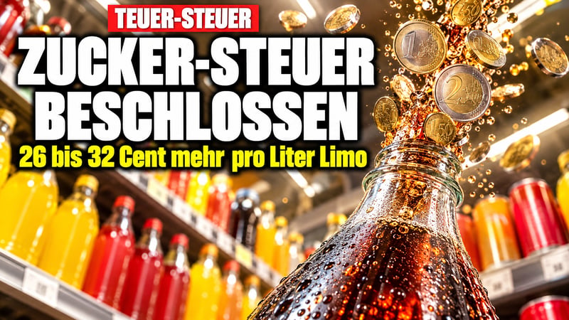 Zucker-Abzocke beschlossen: Berlin bittet jetzt Limo-Trinker zur Kasse!