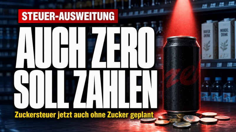 Zuckersteuer-Absurdität: Jetzt soll auch Cola Zero teurer werden!