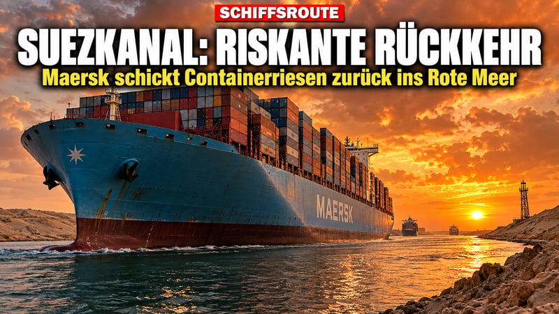 Zurück durch den Suezkanal: Maersk wagt die 19-Tage-Abkürzung