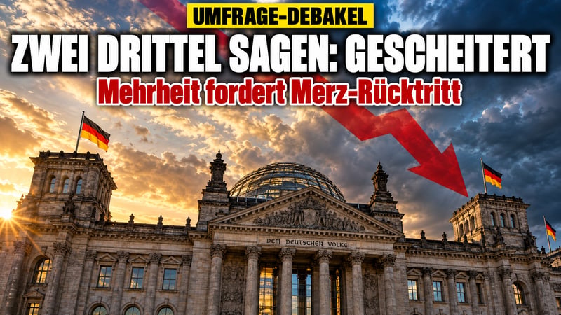 Zwei Drittel sagen: Gescheitert! Merz' Kanzlerschaft im freien Fall
