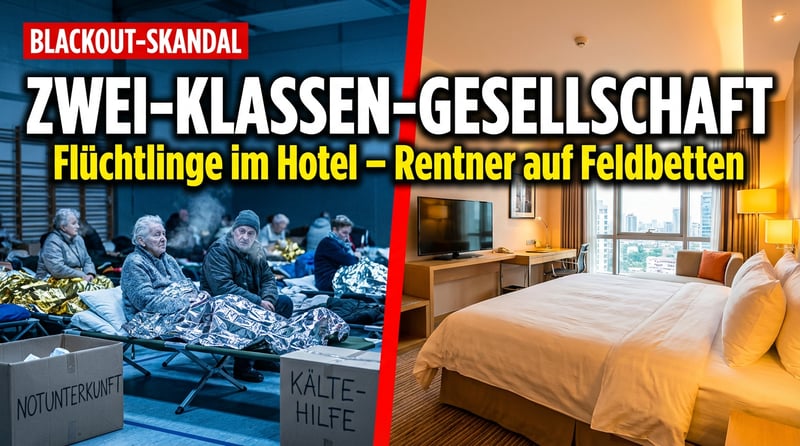 Zwei-Klassen-Gesellschaft im Blackout: SPD-Politiker verteidigt Hotel-Privileg für Migranten