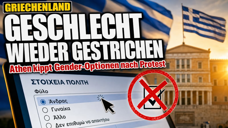 Zwei Klicks, ein Aufstand: Athen kassiert Gender-Optionen wieder ein