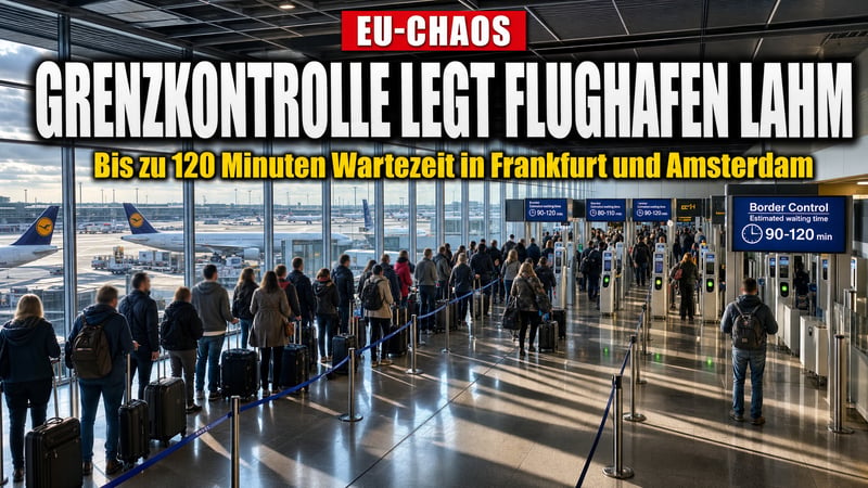 Zwei Stunden Schlange: EU-Grenzsystem lähmt Frankfurt und Amsterdam
