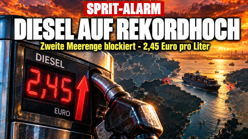 Zweite Meerenge dicht: Diesel klettert auf 2,45 Euro!