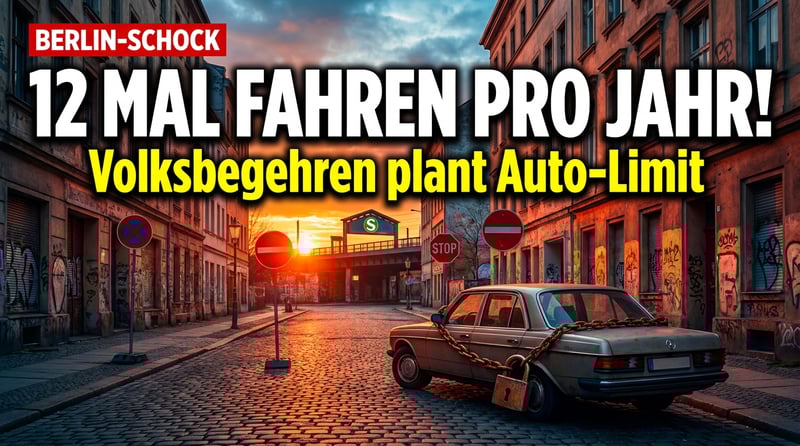 Zwölf Autofahrten pro Jahr: Berliner Verbotsideologen wollen Bürger aus ihren Autos vertreiben