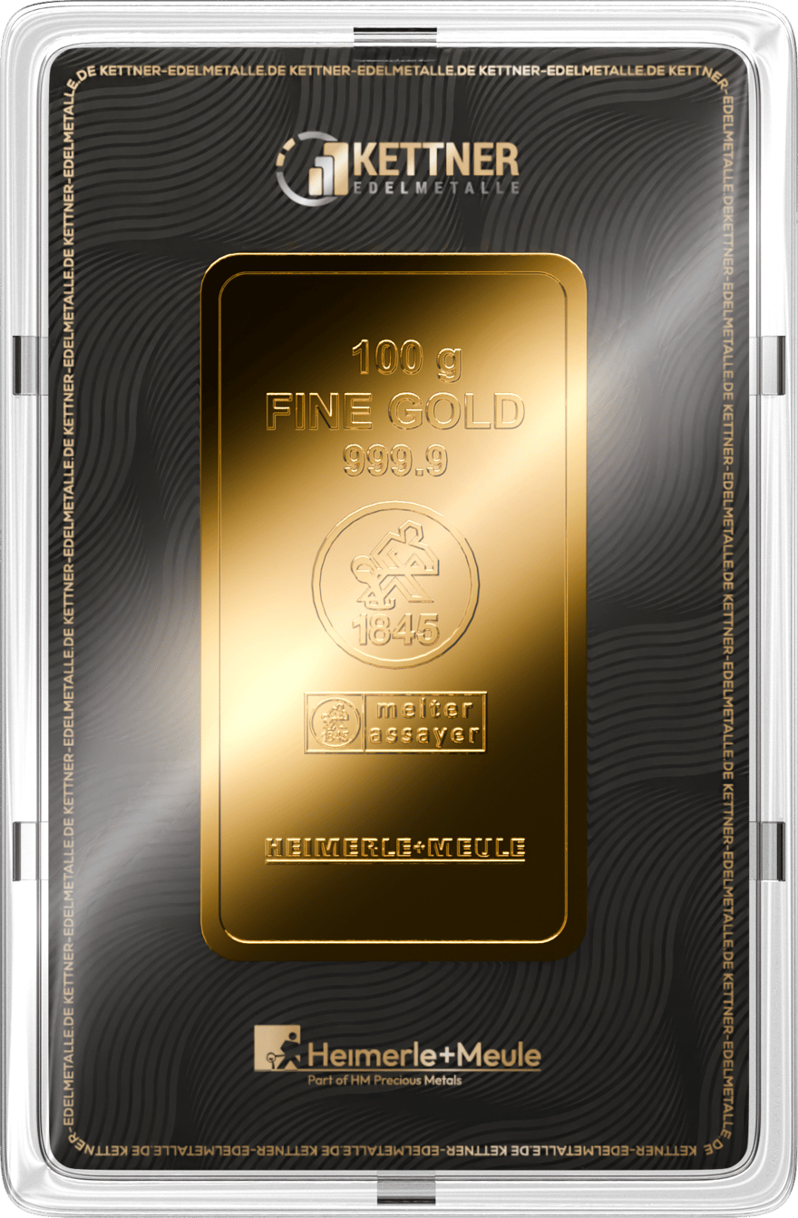 100g Goldbarren Heimerle und Meule
