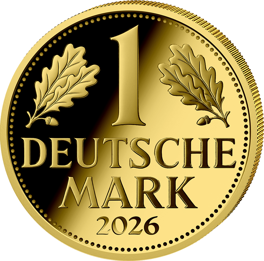 1 Unze Gold Deutsche Mark 2026 in Polierter Platte