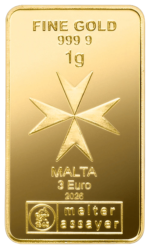 Malta Coin Bar 1 g Gold, photo of the piece