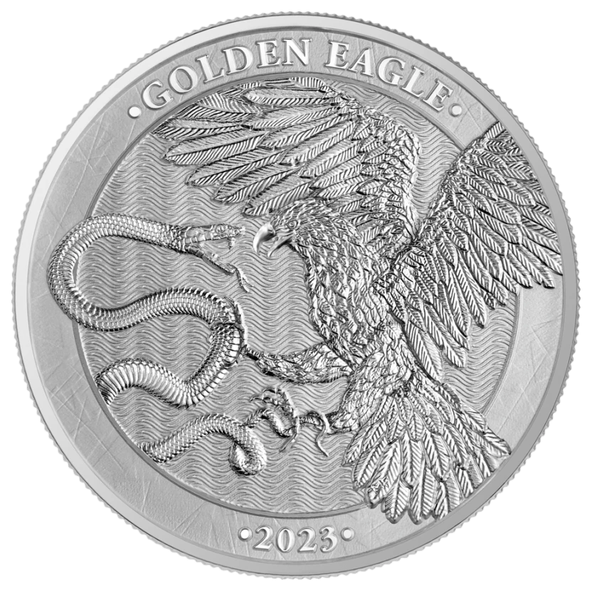 1 ounce Silver Malta Golden Eagle 2023, photo of the piece