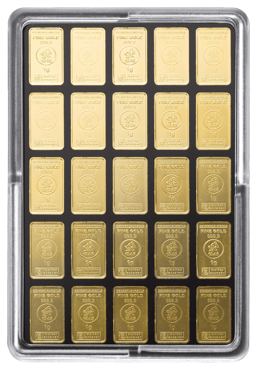 25 × 1 g Gold UnityBar, photo of the piece