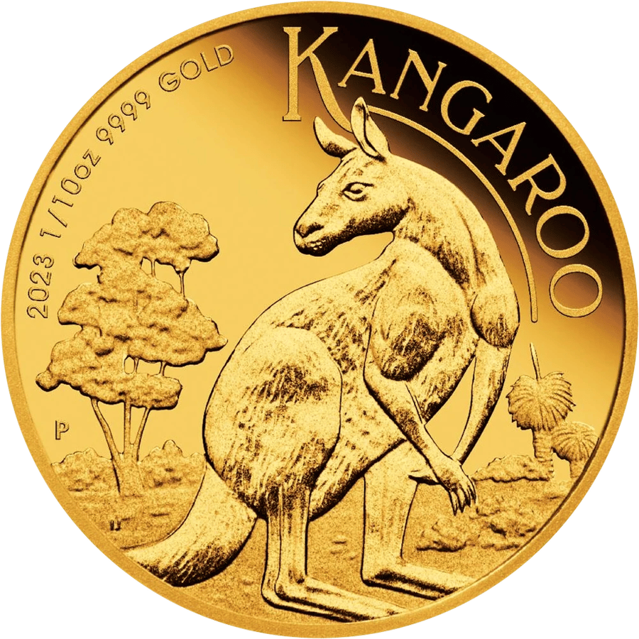 Känguru 2023 in Gold, Bildseite der Münze