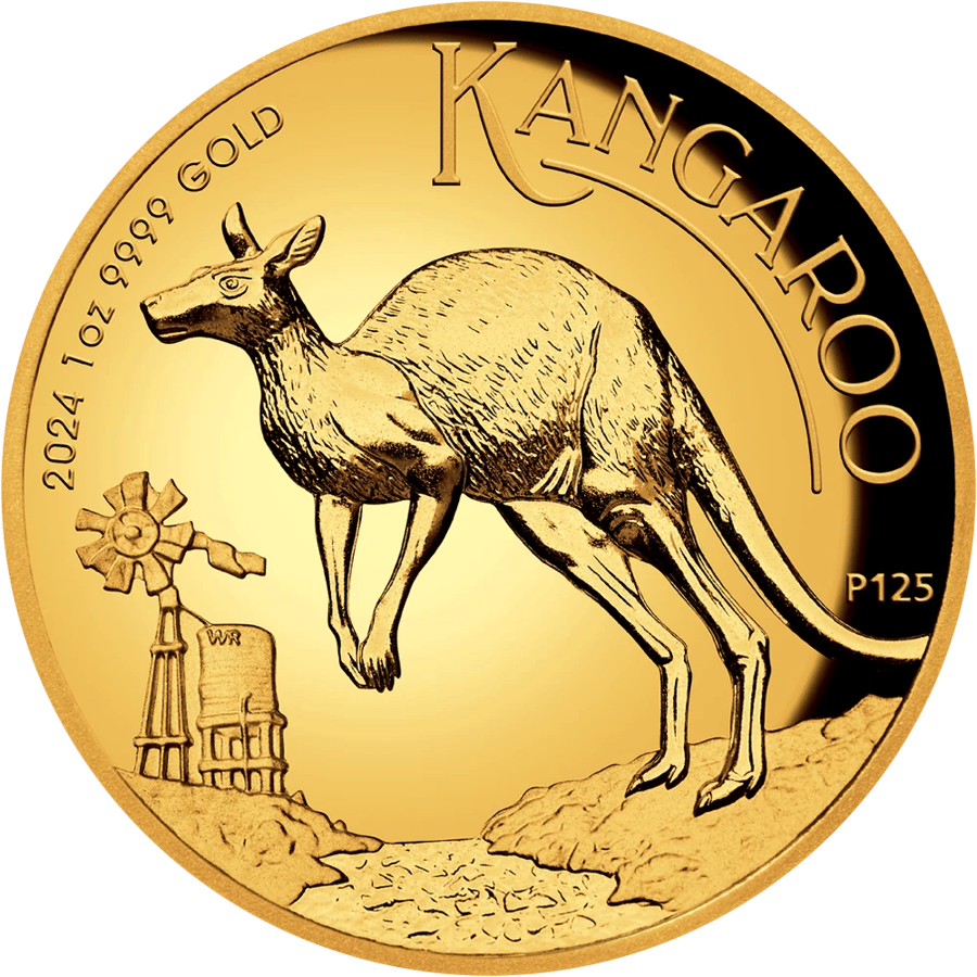 Känguru 2024 in Gold, Bildseite der Münze