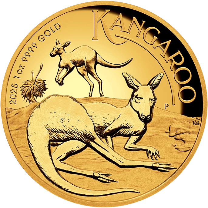 Känguru 2025 in Gold, Bildseite der Münze