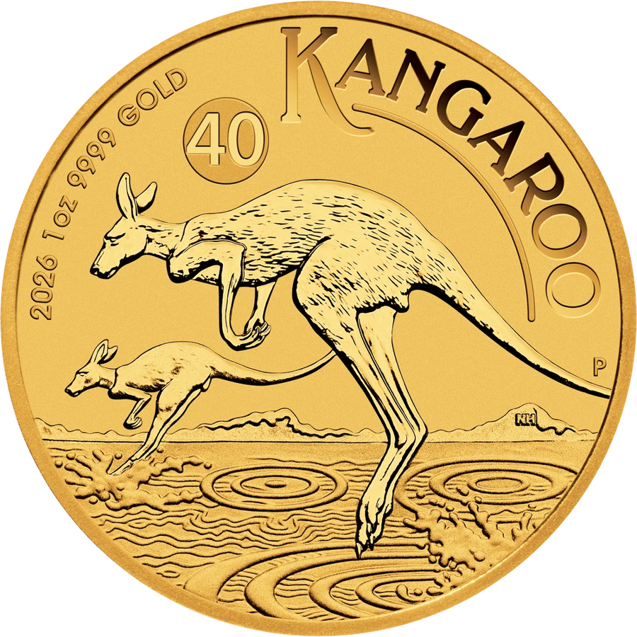 Känguru 2026 in Gold, Bildseite der Münze