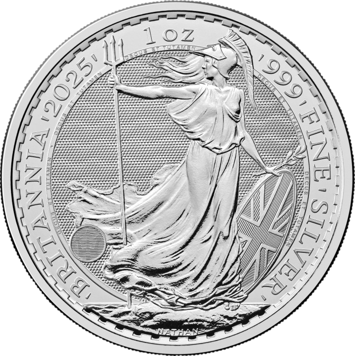 1 ounce of silver · Britannia side