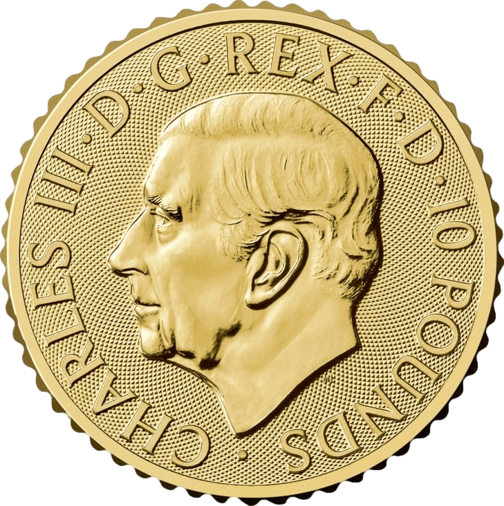 10 x 1/10 ounce of gold · Portrait side
