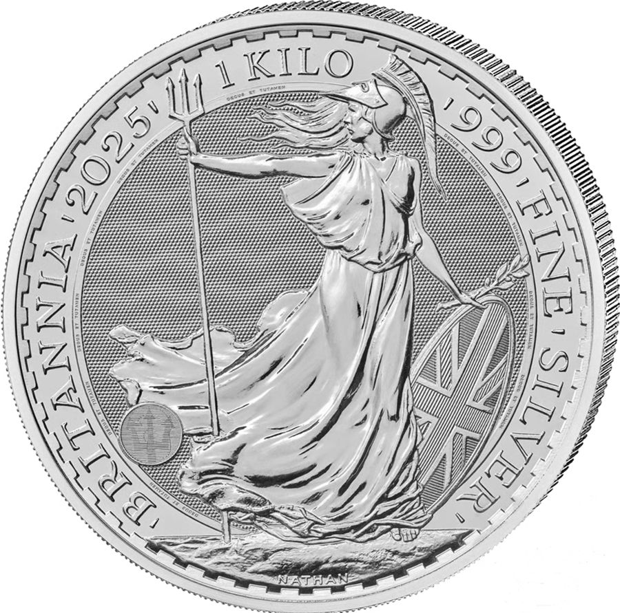 1 kilo of silver · Britannia side
