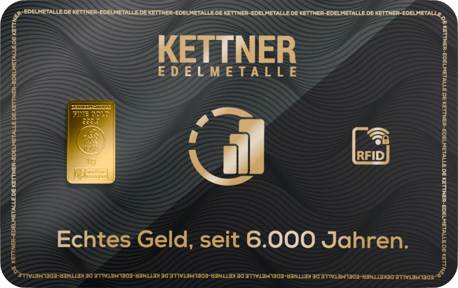 Tarjeta de Kettner Edelmetalle con el mismo lingote