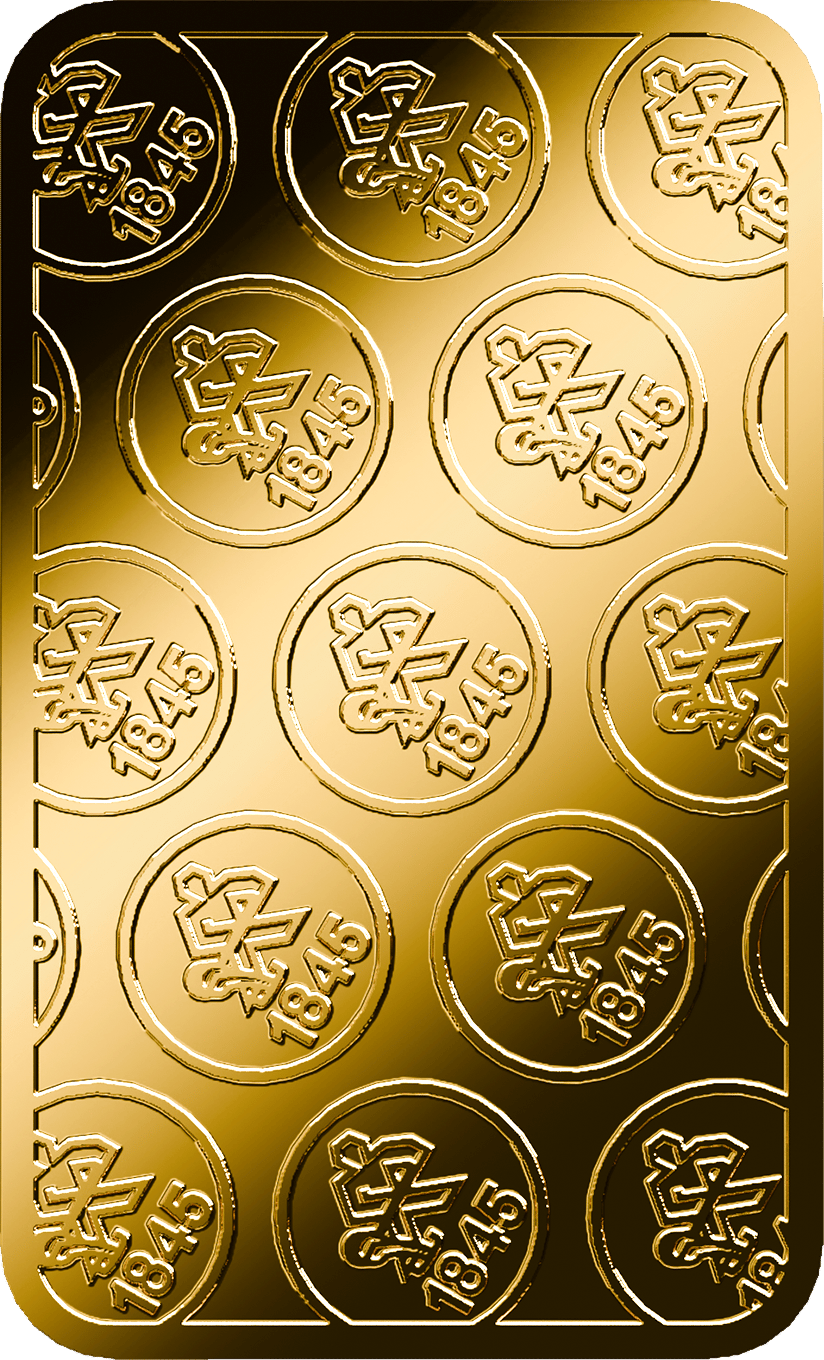 Back of the bar: the medallion of the house, many times over