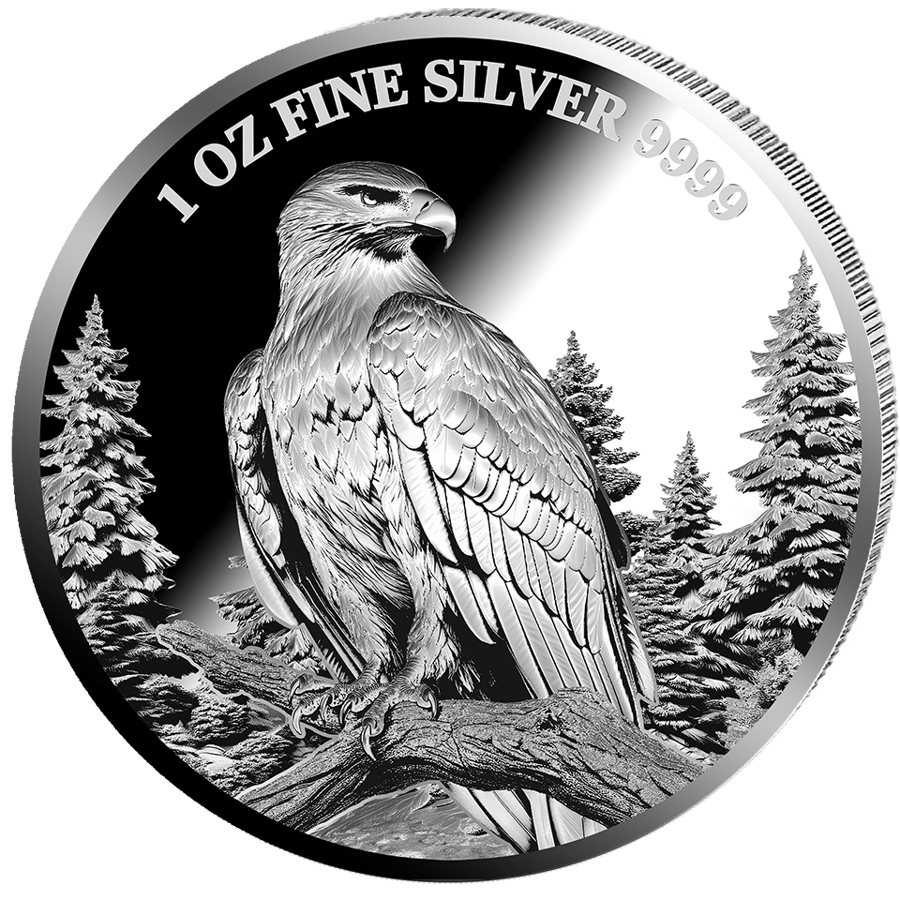 1 ounce silver Golden Eagle 2025 · Design side with the golden eagle