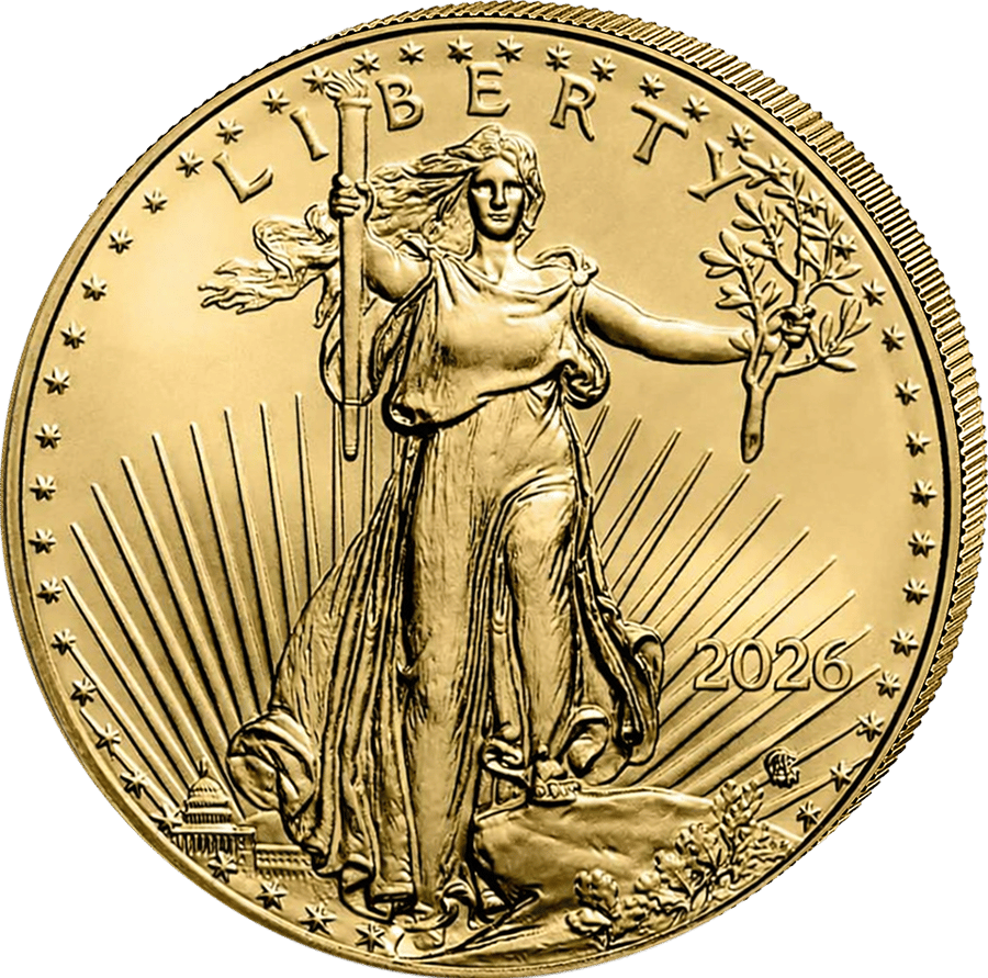 1 ounce of gold · Liberty side